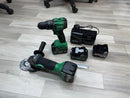 Hikoki 18V Cordless Grinder H-G18DSL2-5AH + 18V Brushless Impact Driver Drill H-DV18DG(E) Combo Set c/w 1 Charger and 4 Battery (2pcs 5Ah Battery &amp; 2pcs 4Ah Battery) | Model: H-CB-G5+DU18 Cordless Combo Kit Hikoki 