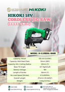 Hikoki 18V cordless jig saw CJ18DSL, model H-CJ18DSL, shown in black and green tool design