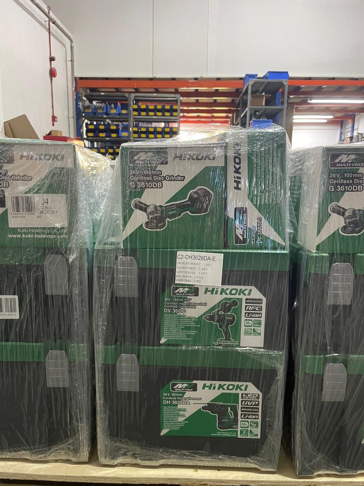 Hikoki 36V Cordless Power Tool Set Rotary Hammer + Impact Driver Drill