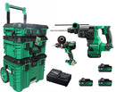 Hikoki 36V Tough Combo 5 (DH3628DA 36V 28mm Cordless Rotary Hammer) + (DV36DC 36V Cordless Impact Driver Drill *Bare)+ (BSL36A18 Multivolt Battery) + (UC18SFL Charger X 1+ Storage Box X 3pcs) | Model: H-DH3628DA-C07 Cordless Rotary Hammer Hikoki 