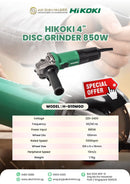 Hikoki 4" Disc Grinder G10MGD 850W | Model: H-G10MGD Disc Grinder Hikoki 