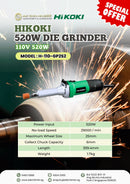 Hikoki 520W Die Grinder GP2S2 （110V) | Model : H-110-GP2S2 Die Grinder Hikoki 