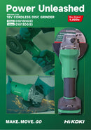 Hikoki [Buy 1 Free 1] 18V Brushless Angle Grinder Cordless, 100mm, Slide Switch, 11,000rpm | Model: H-G1810DG-4.0AH Brushless Angle Grinder Hikoki 