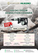 Hikoki H60MEY 1500W Demolition Hammer | Model : H-H60MEY Demolition Hammer HIKOKI 