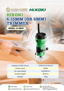Hikoki M6ST 6.35mm (or 6mm) Trimmer | Model : H-M6ST Trimmer HIKOKI 
