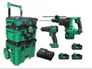 Hikoki Tough Combo 3 (DH1826DA 18V 26mm Cordless Rotary Hammer *Bare) + (DV18DG 18V Cordless Impact Driver Drill *Bare) + (BSL1840MF 18V Lithium-Battery X 3) + (UC18SFL Charger X 1 + ) | Model: H-DH1826DA-C14 Cordless Rotary Hammer Hikoki 