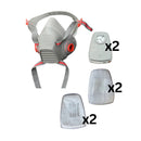 Honeywell 5500 Half Mask Respirator | Set Type C/W 5500x1, 7500x2, KN95 Filter x2, Cover x2 | Model: MASK-H5500-SET Half Mask Respirator Honeywell 