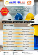Honeywell North White Safety Helmet With Chin Strap (NSB10001) | Model : HELMET-H-WH Safety Helmet Honeywell 