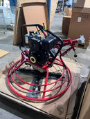 Hoppt Power Trowel with Blade set, featuring China diesel engine and manual clutch, model PTM-TOL992GB for concrete finishing.