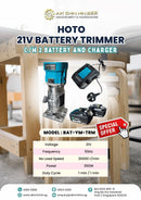 HOTO 21V Battery Trimmer With 2 Battery And Charger (Offer) | Model: BAT-YM-TRM Trimmer HOTO 