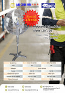 Industrial Stand Fan | Sizes : 20" , 26" Industrial Fan Aiko 