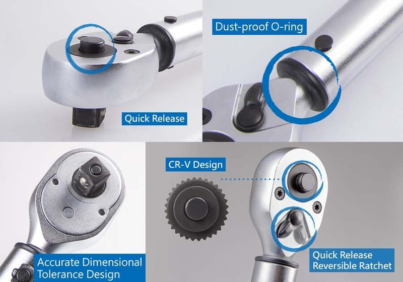 King Tony 34462-DG Heavy Duty Adjustable Torque Wrench 1/2" 60-340 Nm | Model : TW-34462-2DG Torque Wrench King Tony 