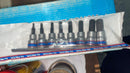King Tony 8PC 3/8" DR. Hexagon Bit Socket Rail Set Chrome H3-H12