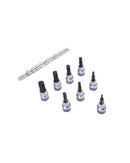 King Tony 8PC 3/8" DR. Hexagon Bit Socket Rail Set Chrome H3-H12