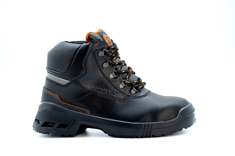 KING'S Black Mid Cut Padded Ankle Collar Safety Shoe Boot | Model : KWD301 (Replace KWD901K) Safety Shoes KING'S 