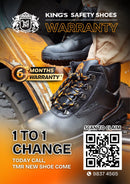 KING'S Black Rigger Side Pull-up High Cut Safety Shoes Boots (6 Months Warranty) | Model : KWD205 Safety Shoes KING'S 