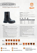 KING'S Black Rigger Side Pull-up High Cut Safety Shoes Boots (6 Months Warranty) | Model : KWD205 Safety Shoes KING'S 