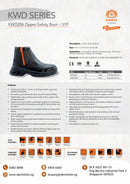KING'S Black Zipper Mid Cut Safety Shoes Boots (6 Months Warranty) | Model : KWD206 Safety Shoes KING'S 