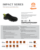 King's Impact Low Cut Black with Green Sports Laced Safety Shoe for Indoor/ Outdoor works (3 Months Warranty) | Model: SHOE-K9561 Safety Shoe King's 