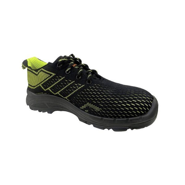 ＊chay＊ King's Impact Low Cut Black with Green Sports Laced Safety Shoe for In