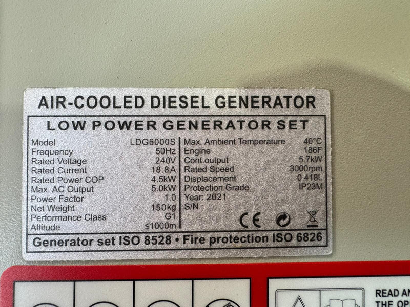 Launtop AVR Diesel Generator LDG6000S | Model: LM-LDG6000S Diesel Generator Launtop 