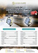 LED QF-RLF200W Rechargeable Sport Lamp Flood Light 200W | Model: LED-QFRLF200W LED Rech Sport Lamp Aiko 