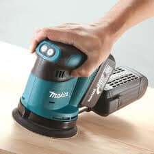 Makita 125mm Cordless Random Orbit Sander with 2 x 6.0Ah Battery and 1 x Charger Cordless Random Orbit Sander Makita 