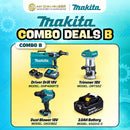 Makita Combo Deals B - 18V Trimmer + Driver Drill Set + Dust Blower with 3.0AH Battery | Model: M-COMBO-B Combo Kit MAKITA 