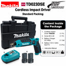 Makita DC Impact Driver TD023DSE (7.2V,1.5AH,25N.m) | Model: TD023DSE Impact Driver MAKITA 
