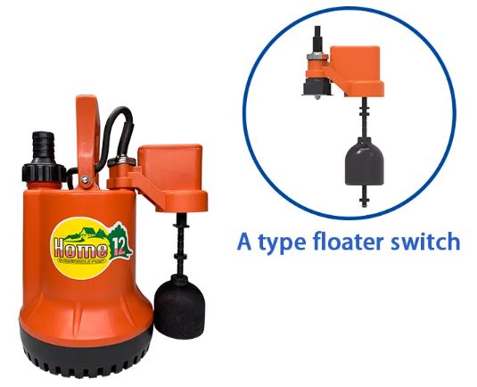 Mepcato 1" 120W 130L/min Plastic Submersible Pump with Adjustable Float Switch (Auto) | Model : WP-HOME-12A Submersible Pump MEPCATO 