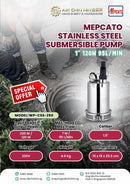 Mepcato 1" 120W 95L/min Stainless Steel Submersible Pump | Model : CSS-250 Submersible Pump MEPCATO 