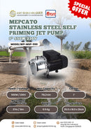 MEPCATO Stainless Steel Self Priming Jet Pump | Model: MSP-550, MSP-750, MSP-750-S Self Priming Jet Pump MEPCATO 