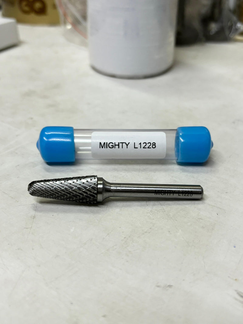 Mighty L1228 Solid Carbide Rotary Burrs | Model: BUR-L1228 Solid Carbide Rotary Burrs Mighty 