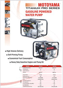 Motoyama 2" 6.5HP Gasoline Water Pump Titanium Pro Series | Model : WP-TWP-50 Water Pump Motoyama 