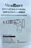NEWBEAET 1050W Demoliton Hammer/Breaker (0810) | Model : NBT-DH-17A Demolition Hammer NEWBEAT 