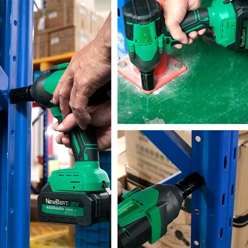 Newbeat 1/2'' Cordless Impact Wrench (BL) 21V 800N.m C/W 2 Battery and 1 Charger | Model: NBT-CIW-21F-800 Cordless Impact Wrench Newbeat 