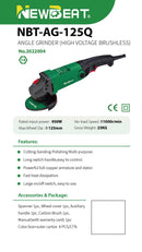 Newbeat 125MM 5" Angle Grinder 950W | Model: NBT-AG-125Q Angle Grinder Newbeat 
