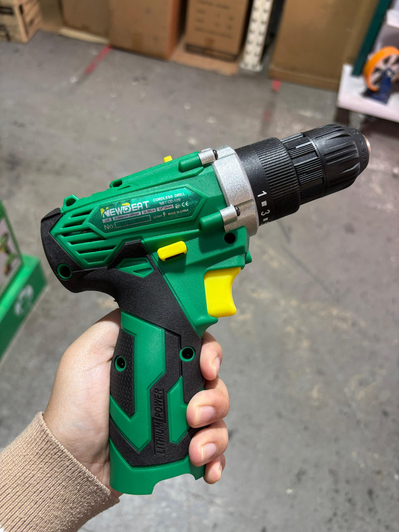 NEWBEAT 12V Cordless Hand Drill C/W 2 Battery & 1 Charger | Model : NBT-CD-12B Cordless Drill NEWBEAT 