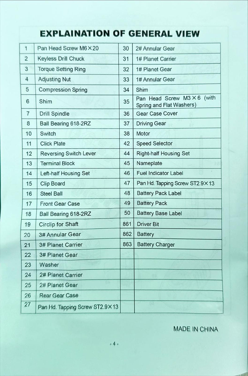 NEWBEAT 12V Cordless Impact Drill C/W 2 Battery & 1 Charger | Model : NBT-CID-12B Cordless Impact Drill NEWBEAT 