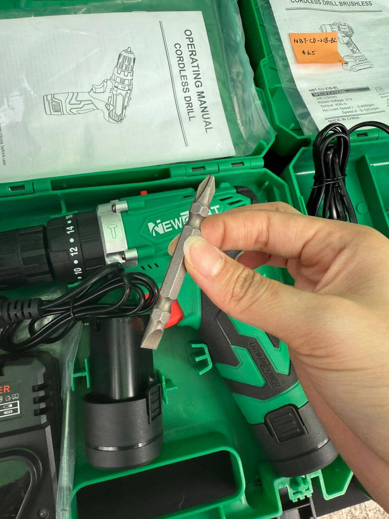 NEWBEAT 12V Cordless Impact Drill C/W 2 Battery & 1 Charger | Model : NBT-CID-12B Cordless Impact Drill NEWBEAT 