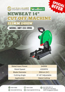 Newbeat 14" Cut Off Machine 355mm 2400W | Model: NBT-CO-355C Cut Off Machine Newbeat 