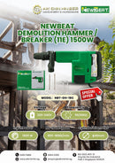 Newbeat 1500W Demoliton Hammer/Breaker (11E) | Model : NBT-DH-18C Demolition Hammer NEWBEAT 