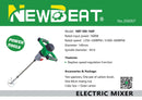 NEWBEAT 1600W Electric Mixer 160MM | Model : NBT-EM-160F Mixer NEWBEAT 