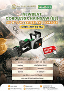 Newbeat 21V 16" Cordless Chainsaw (BL) C/W 2 Battery and 1 Charger | Model: NBT-CC-16A Cordless Chain Saw NEWBEAT 