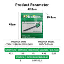 Newbeat 21V Cordless Blower C/W 2 Battery and 1 Charger | Model : NBT-CB-21A-BL Cordless Blower NEWBEAT 