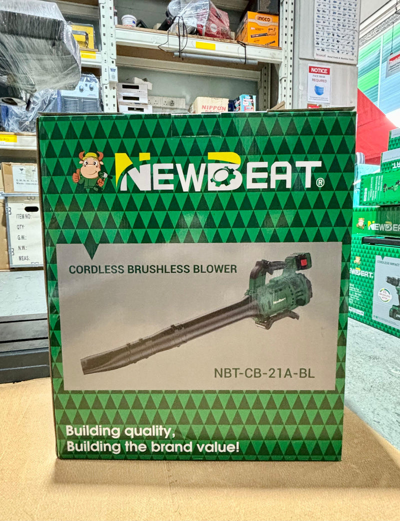 Newbeat 21V Cordless Blower C/W 2 Battery and 1 Charger | Model : NBT-CB-21A-BL Cordless Blower NEWBEAT 