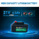 NEWBEAT 21V Cordless Impact Wrench (Brushless) 300N.m C/W 2 Battery & 1 Charger | Model : NBT-CIW-21B Cordless Impact Wrench NEWBEAT 