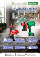 Newbeat 21V Cordless Paint Sprayer C/W 2 Battery And 1 Charger | Model: NBT-CPS-21A Cordless Paint Sprayer Newbeat 