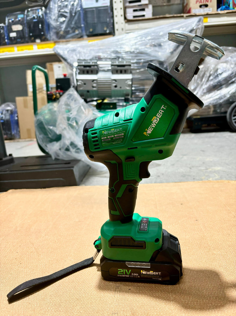 Newbeat 21V Cordless Reciprocating Saw C/W 2 Battery and 1 Charger | Model : NBT-CRS-21B-BL Cordless Reciprocating Saw NEWBEAT 