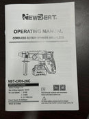 Newbeat 21V Cordless Rotary Hammer (BL) C/W 2 Battery & 1 Charger | Model : NBT-CRH-26C Cordless Rotary Hammer NEWBEAT 